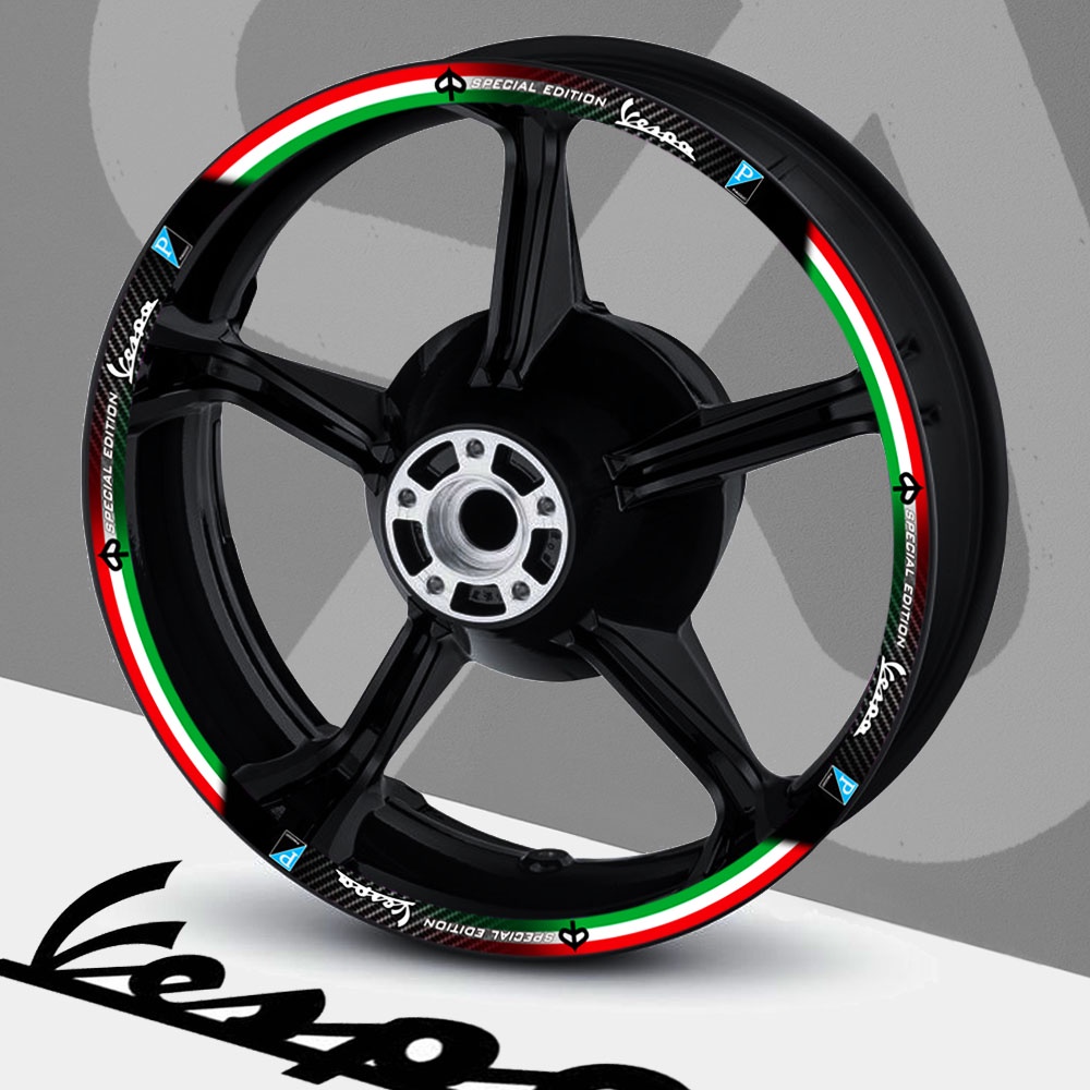 Motorcycle Wheel Rim Sticker Scooter 12inch Reflective Decal
