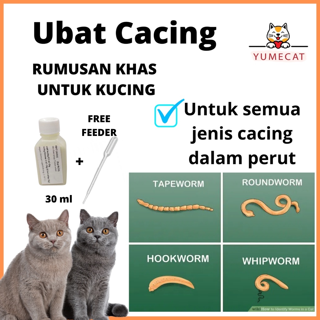 YUMECAT Ubat Cacing Kucing & Arnab Oral Suspension Khas Parasit