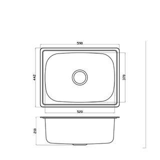 Alcor System Single Bowl Stainless Steel Kitchen Sink/Sink Dapur/0.8 mm ...