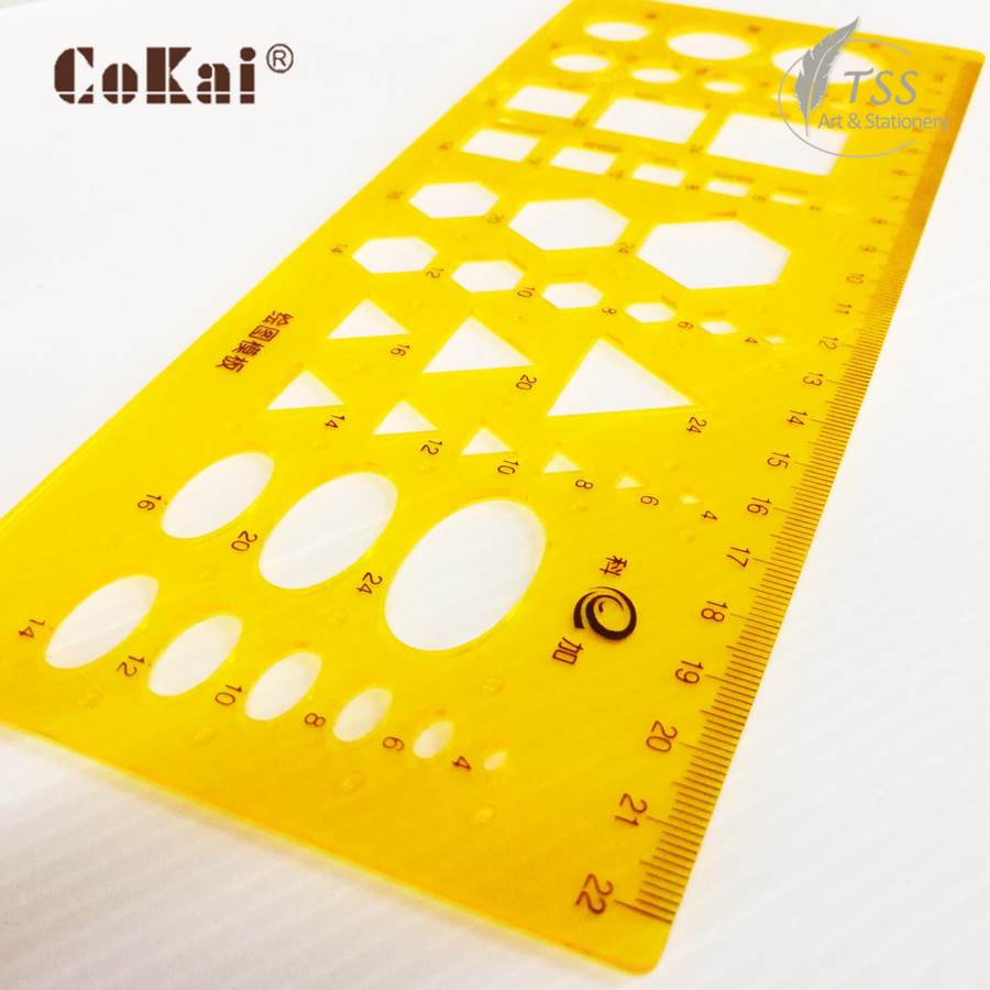 COKAI (KJ-001) Functional Template Ruler for Drawing, Stencil ...