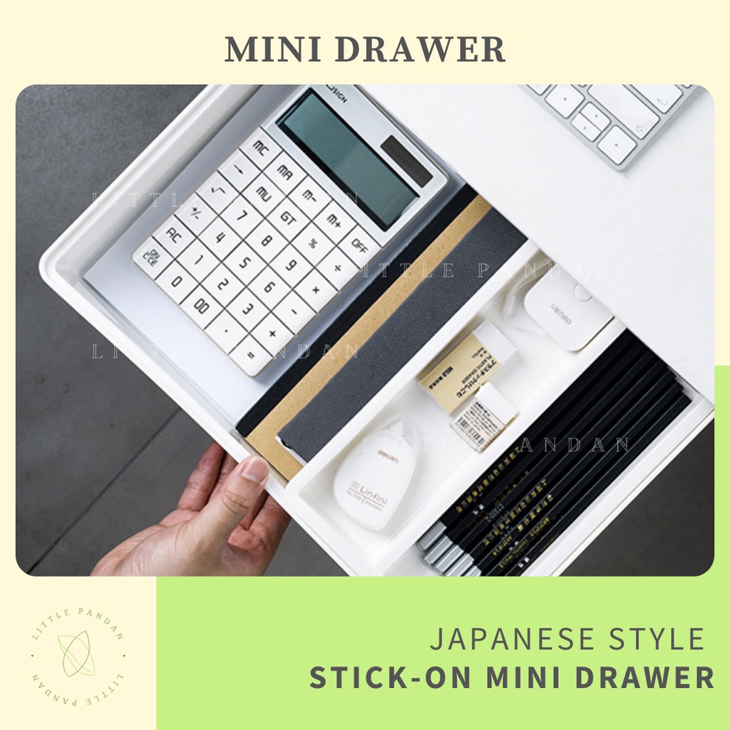 [Ready Stock] Hidden Drawer Under Table Japanese Style MUJI Organized Table Office Minimalist