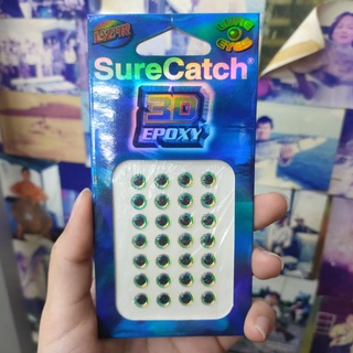 Surecatch 3D Fishing Lure Eyes - 3D Glow in the Dark Epoxy Eyes