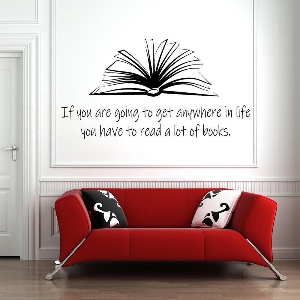 Book Wall Decal Reading Vinyl Sticker for Kids Rooms Library Posters ...