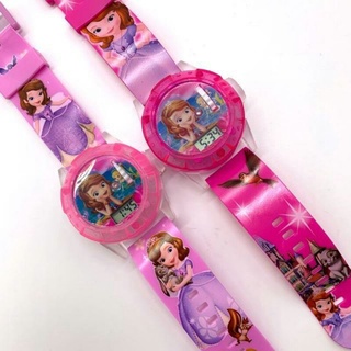 Kids Girls Cartoon Glowing Flip Up Digital Watches With Music Frozen, Hello  Kitty, Princess, L.o.l. Surprise, My Little Pony