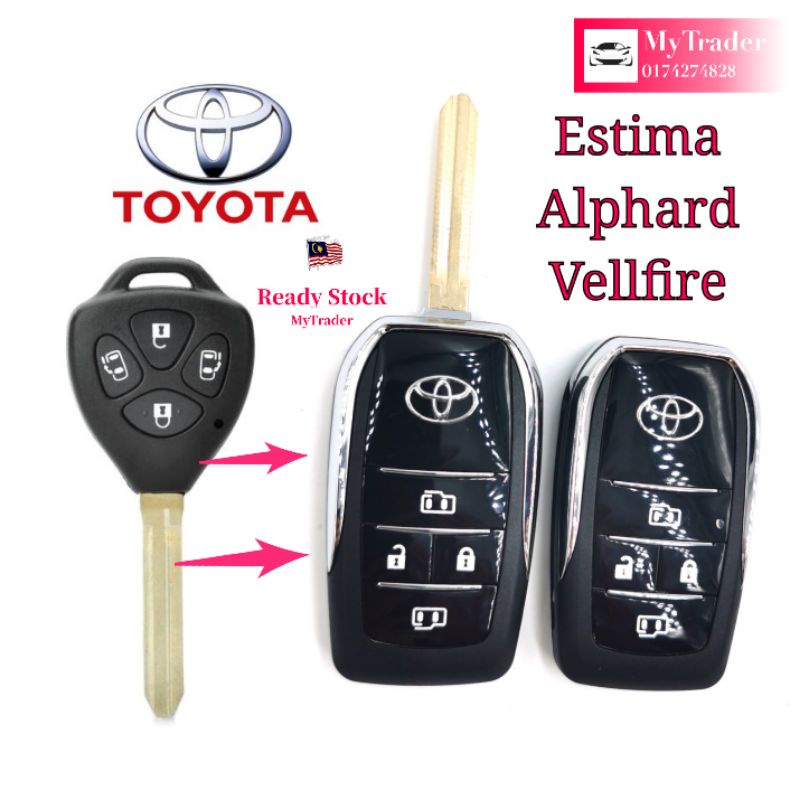 Flip-key Casing for Toyota Estima, Alphard and Vellfire | Shopee Malaysia