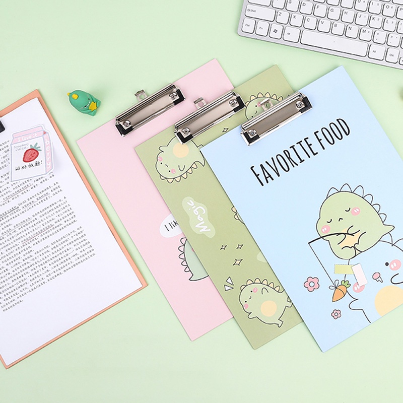 A4 Cute Cartoon Dinosaur Series File Paper Folder Pad Student Test ...