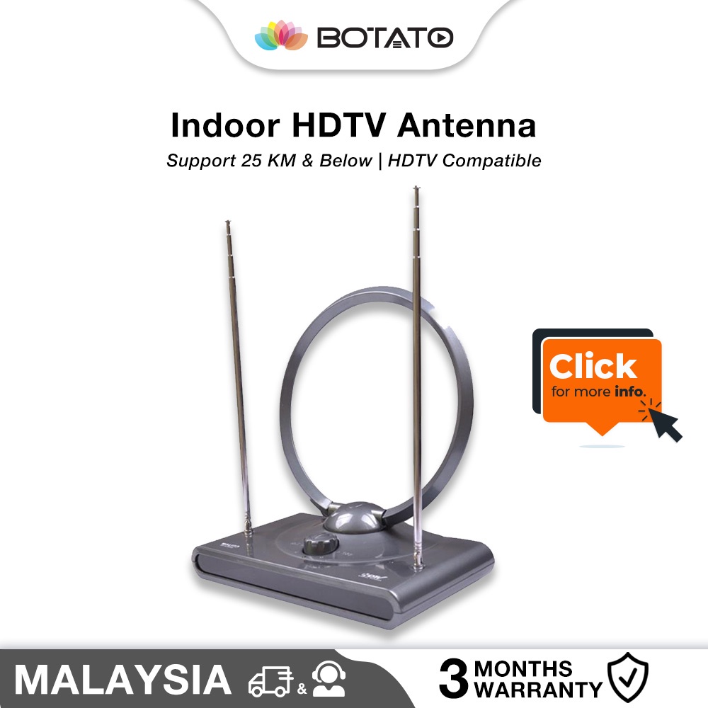 HDTV UHF Digital Indoor Antenna Aerial with Booster MYTV Myfreeview DVB