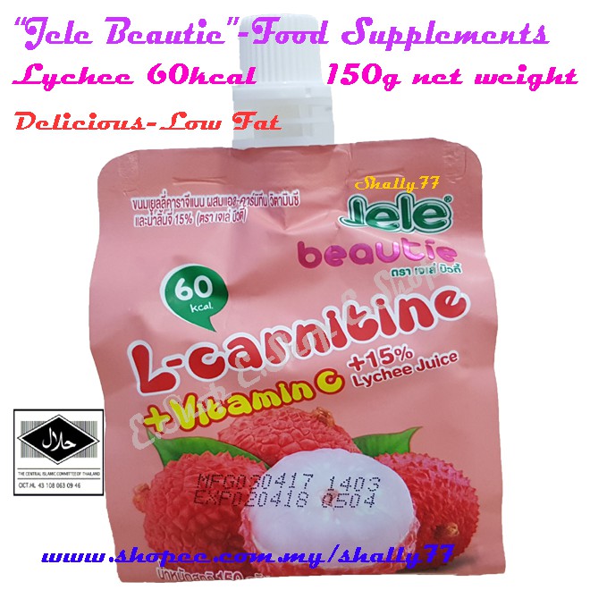 "Jele Beautie"Lychee With Lcarnitine +Vitamin C 150g per pack Shopee Malaysia