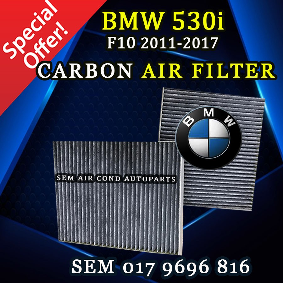 BMW 5-SERIES 530i F10 2011-2017 YEAR CARBON AIR FILTER (CAR AIRCOND ...