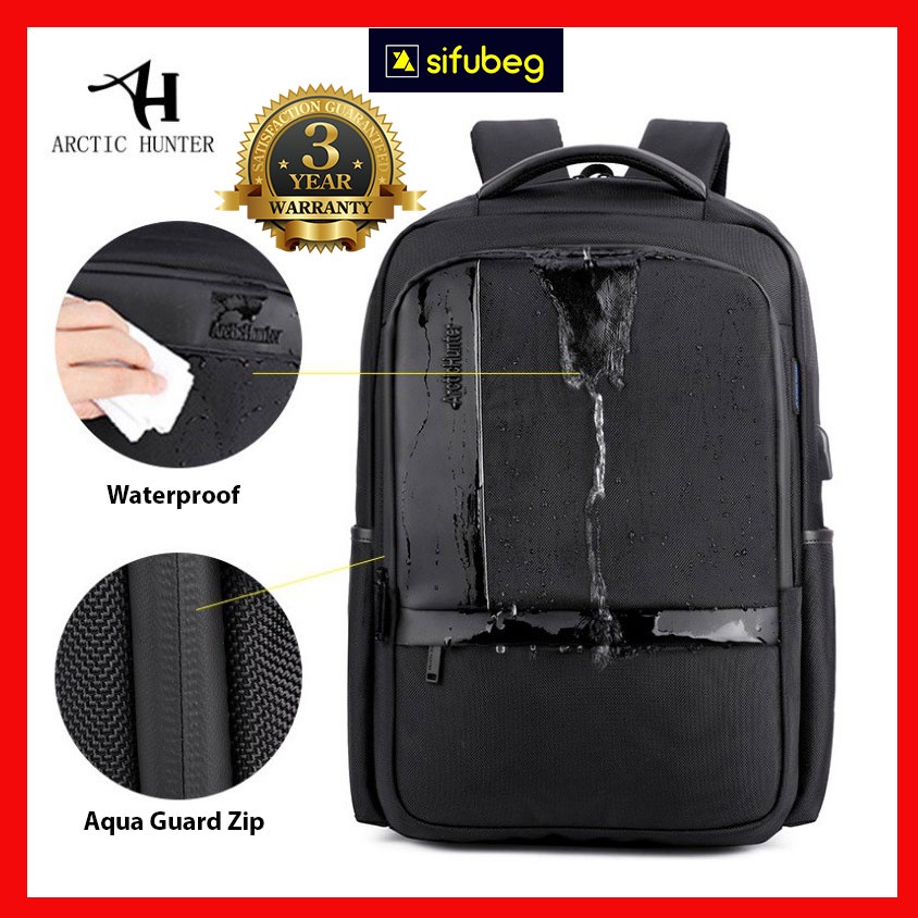 Arctic Hunter i Crusaderz Backpack Beg Galas Laptop Bag Beg