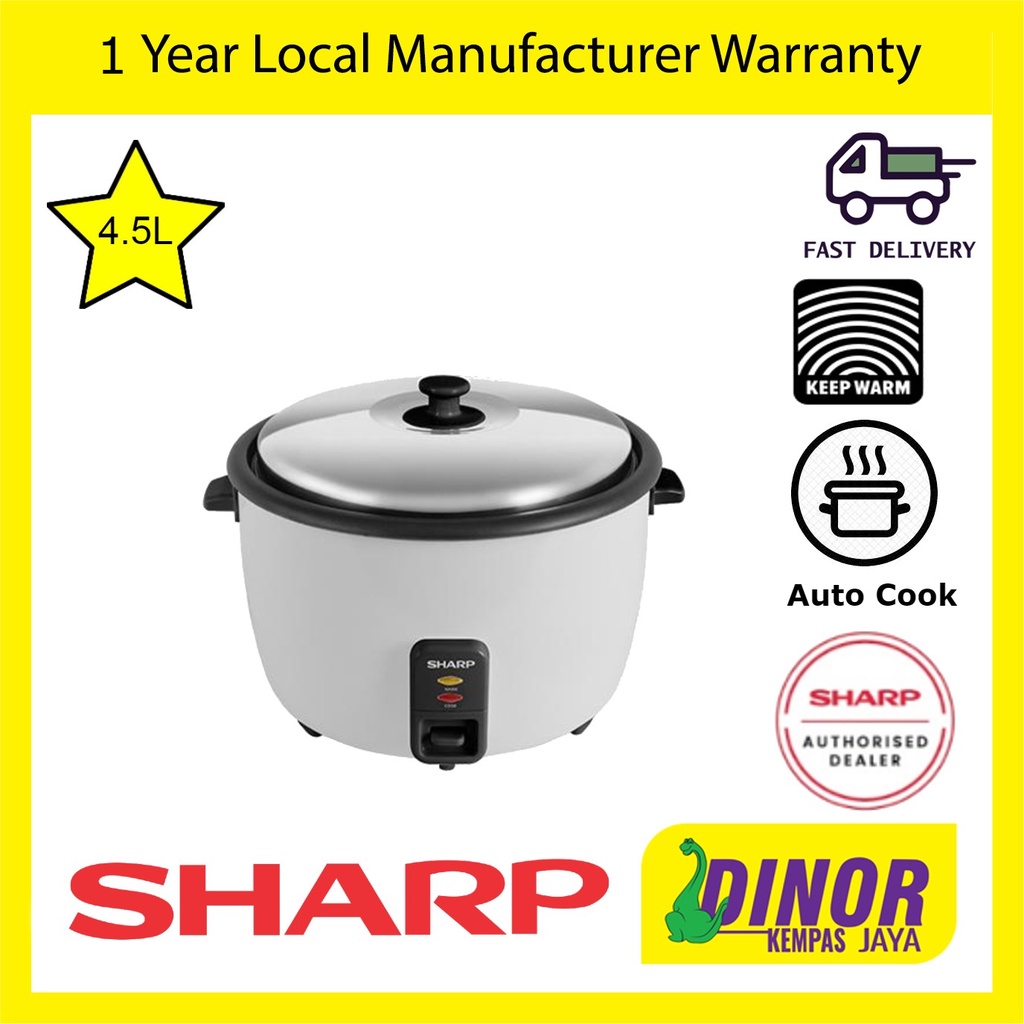 Sharp 4.5L Rice Cooker KSH-458CWH / KSH-458 | Shopee Malaysia