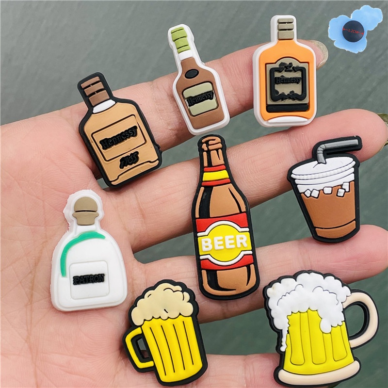 Ready Stock Red Wine Champagne Beer Drink Crocs Jibbitz Shoes Charms Button Pins Sandals Garden Shoe Decorations Slippers Women Adult Men Kids Gift DIY Clog Shopee Malaysia