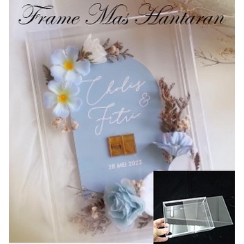 ️ ️FRAME BOX FULL Acrylic / MAHAR FRAME / Acrylic FRAME mas hantaran ...