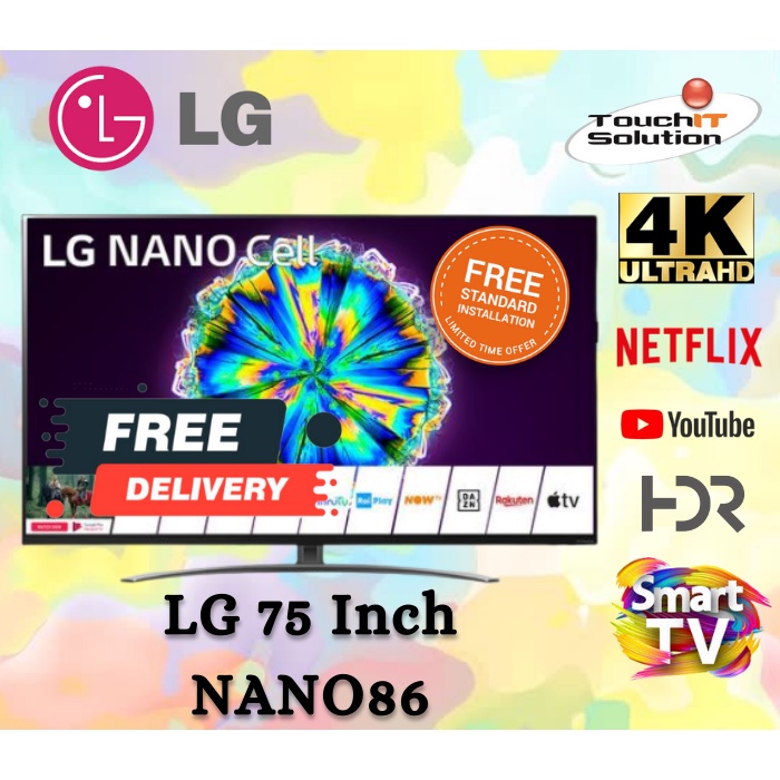 LG NANO86 75’’ NanoCell 4K Smart TV with AI ThinQ® (2020) LG75NANO86