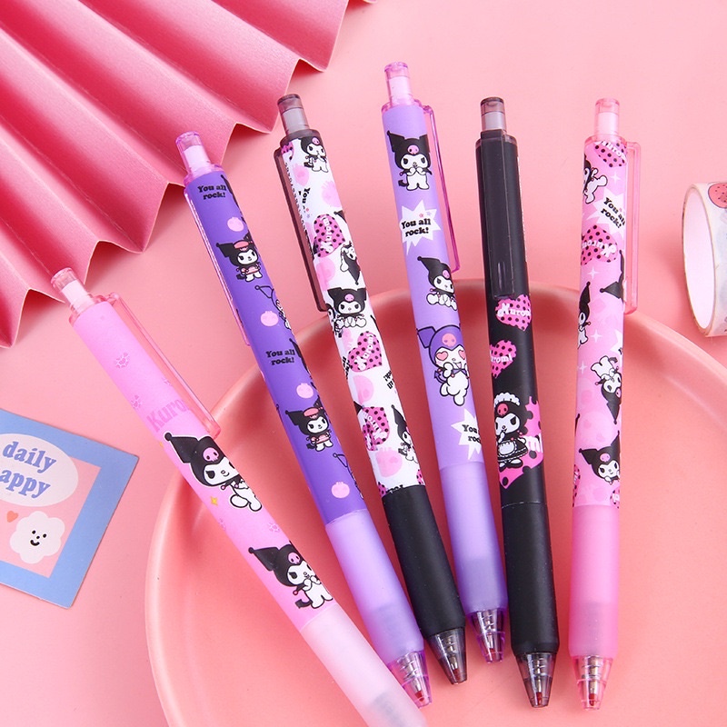 0.5mm Cute Kuromi Gel Pen Cartoon Sanrio Ballpoint Pens Student ...