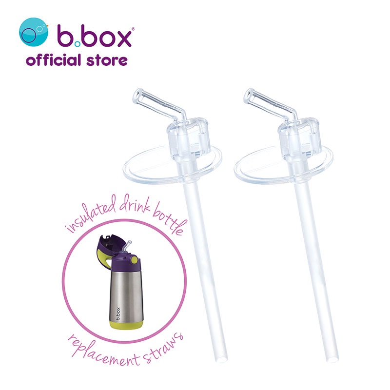 B.box Bbox Insulated Drink Bottle Replacement Straw Pack (2pk