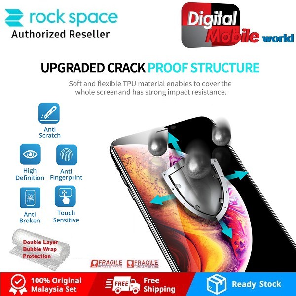 100 Original Rock space Curved Screen Protector Explosionproof Film