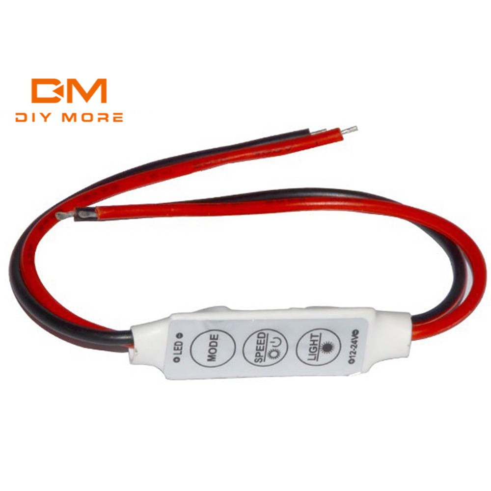 DIYMORE Mini 3 Keys LED Dimmer Controller Switch 12V Light Regulator ...
