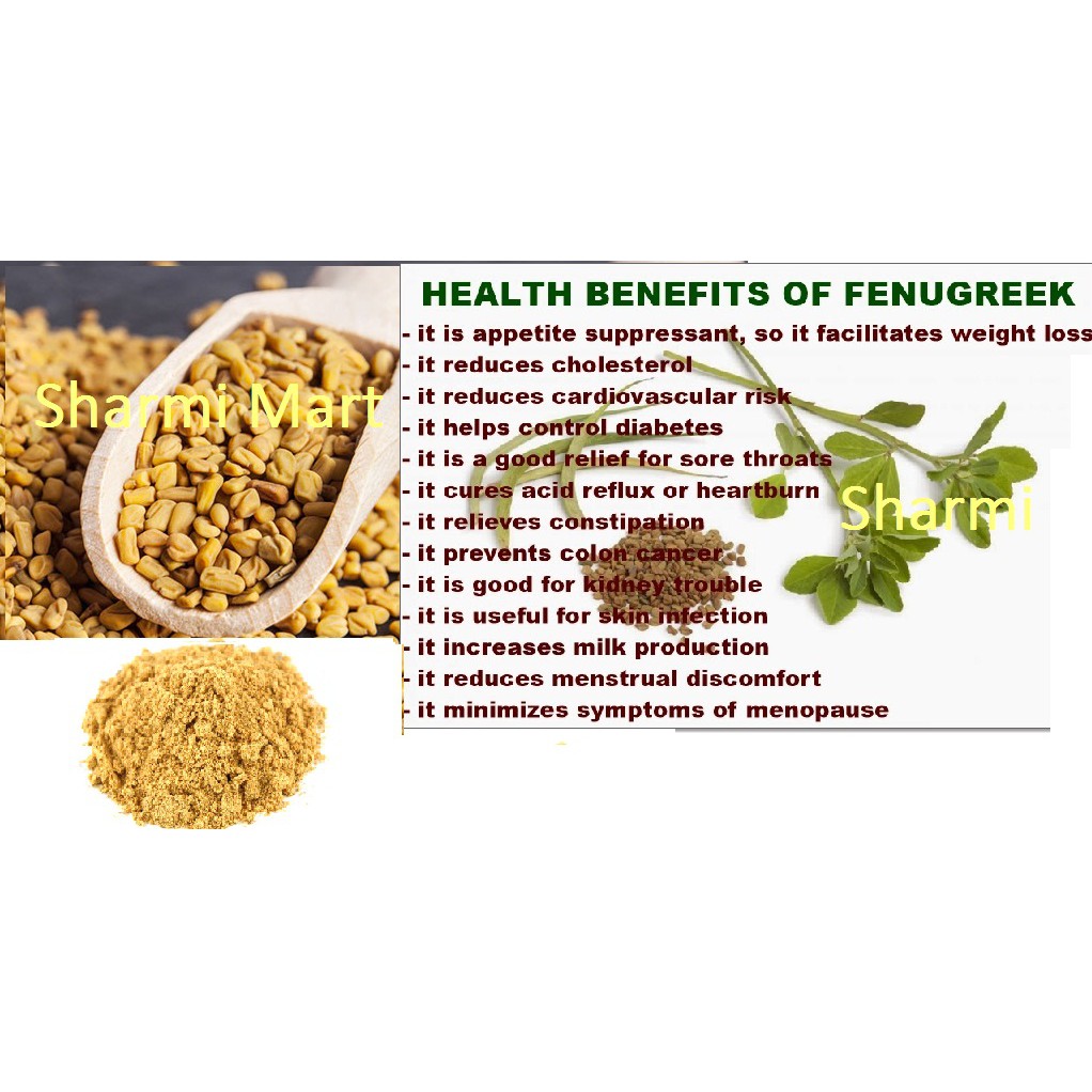 Organic Pure Fenugreek Seed Powder Serbuk Biji Halba 100g Shopee