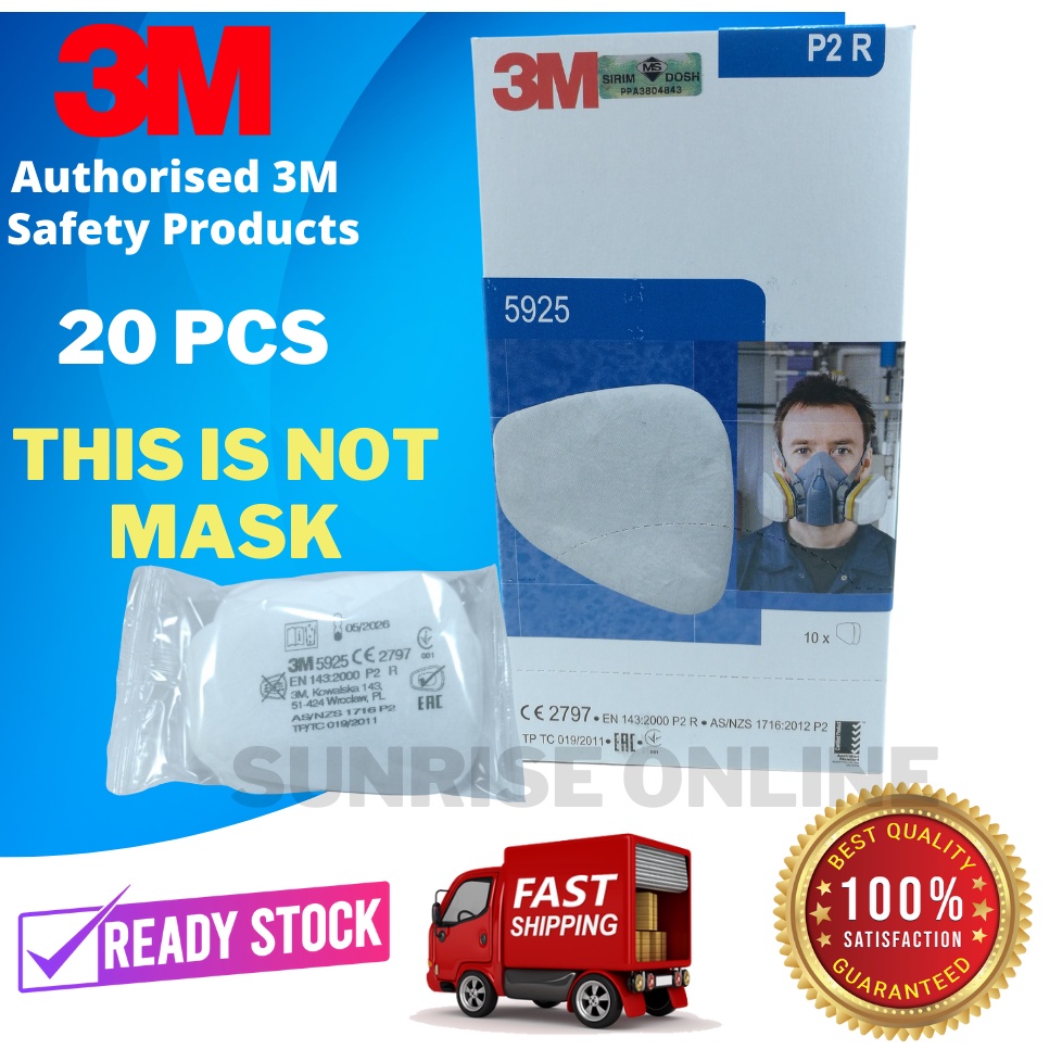 [ORIGINAL] 3M 5925 P2 R & 5935 P3 R Particulate Filter Replace 5N11 ...