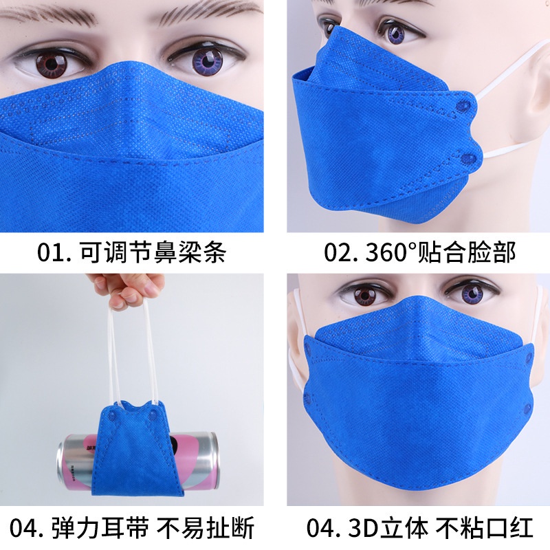 10Pcs Disposable 4 Layer Mask Korean Fashion Adult Mask Multi-Color ...