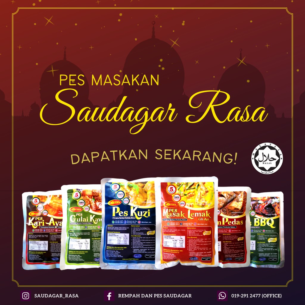 [READY STOCK] PES MASAKAN SAUDAGAR RASA 150G | Shopee Malaysia