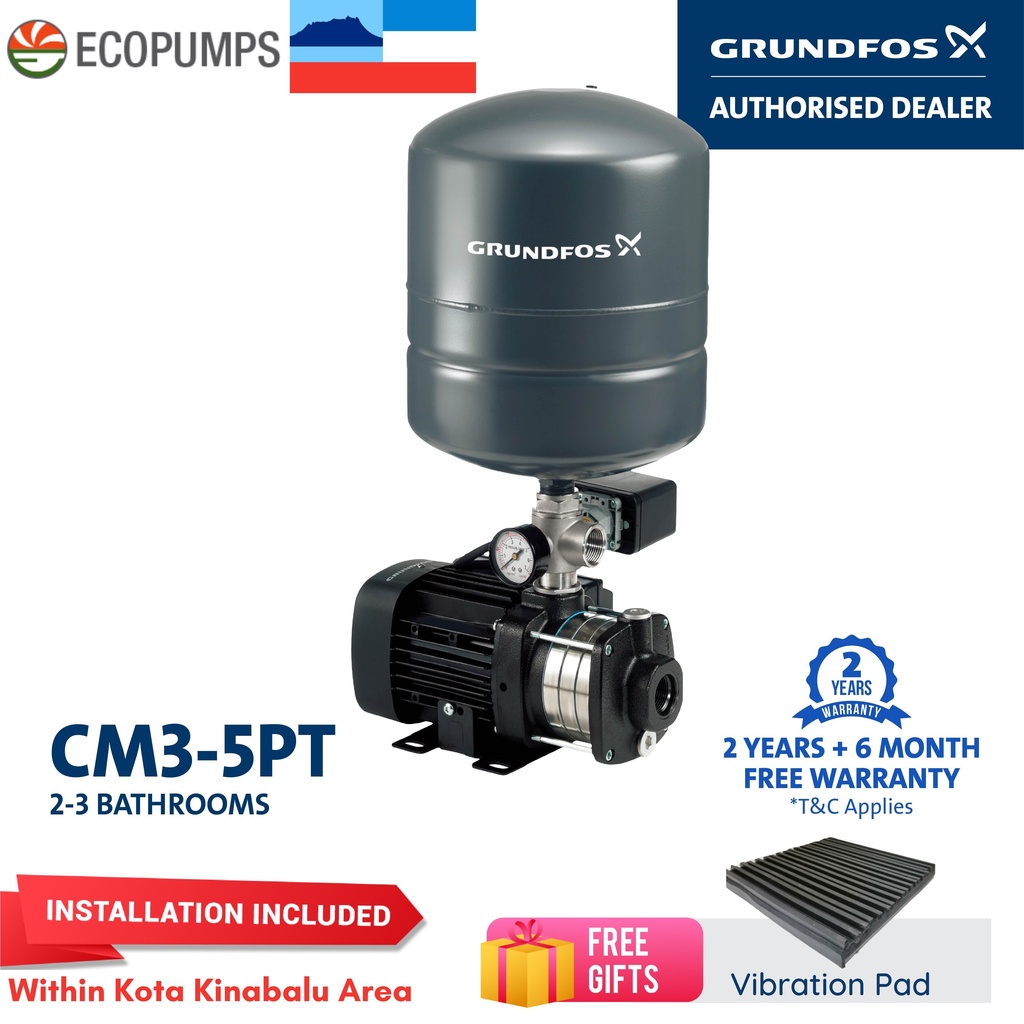 Grundfos Cm3 5pt Automatic Home Pressure Booster Water Pump Pressure