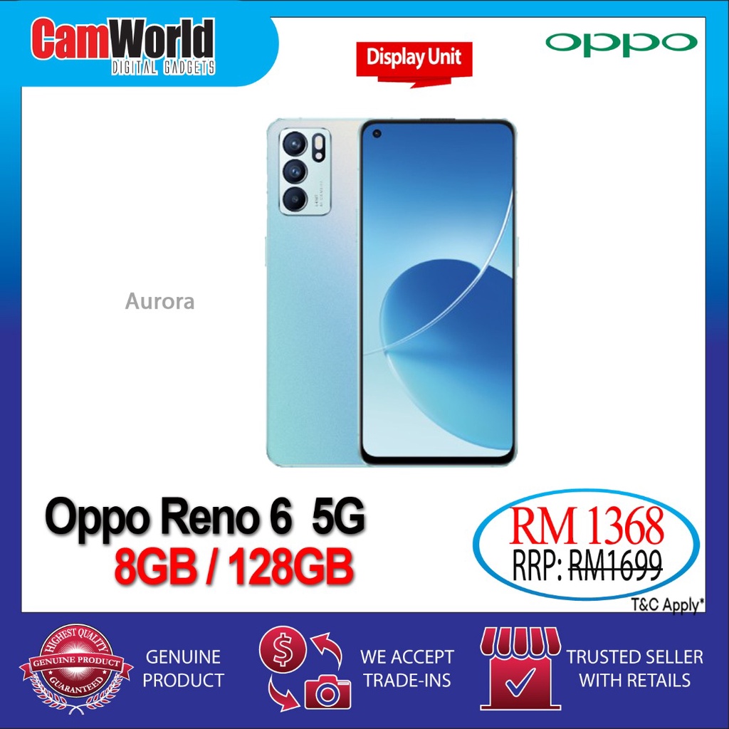OPPO Reno 6 5G ( 8GB + 128GB ) ( DISPLAY UNIT ) | Shopee Malaysia