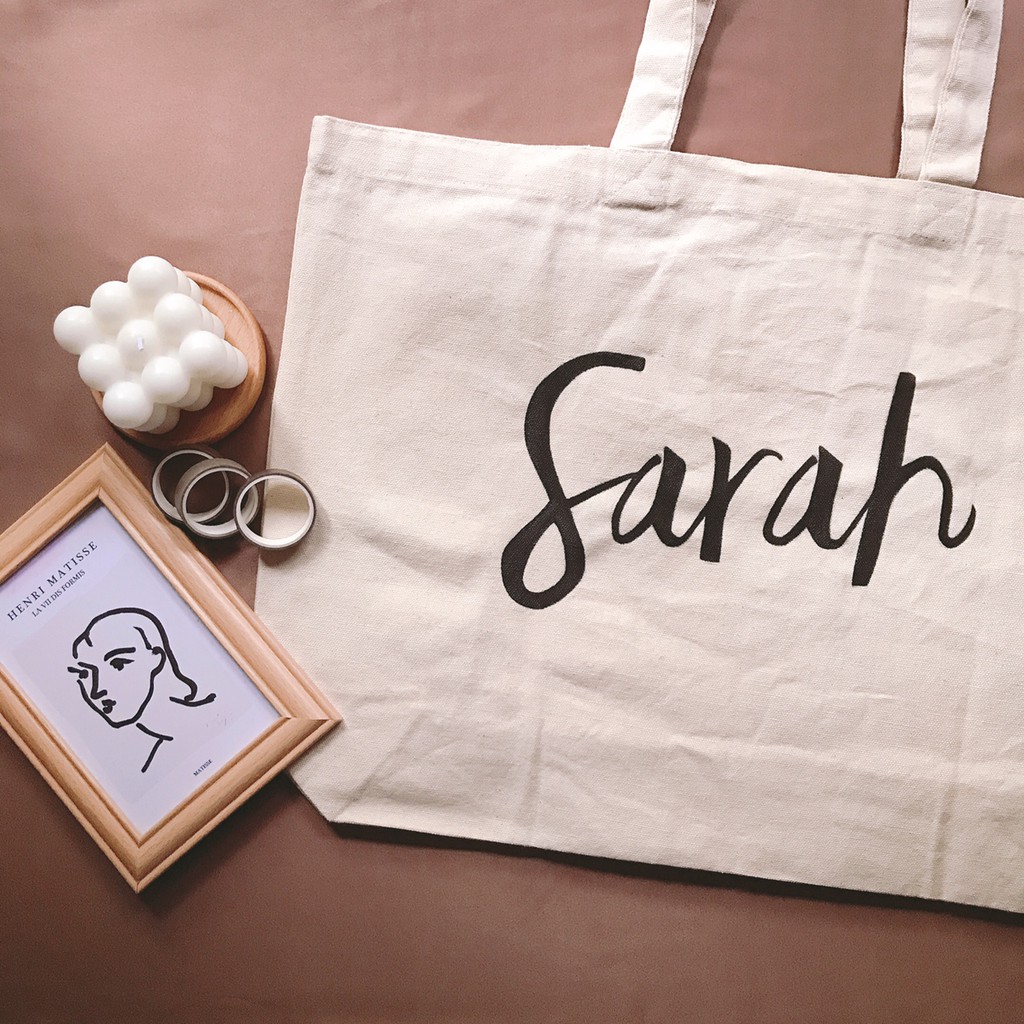 [Horizontal Name] Personalized Tote Bag