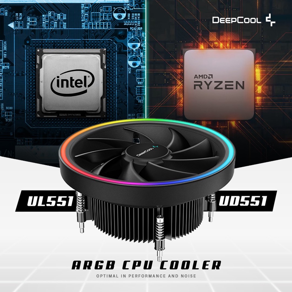 # DeepCool [UD551 / UL551] ARGB CPU Air Cooler # | Shopee Malaysia