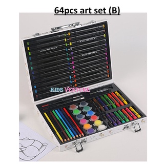 58pcs Kids Art Supplies Portable Painting & Drawing Art Kit for Kids with  Oil Pastels Crayons Colored Pencils Markers Art Set for Girls Boys Teens