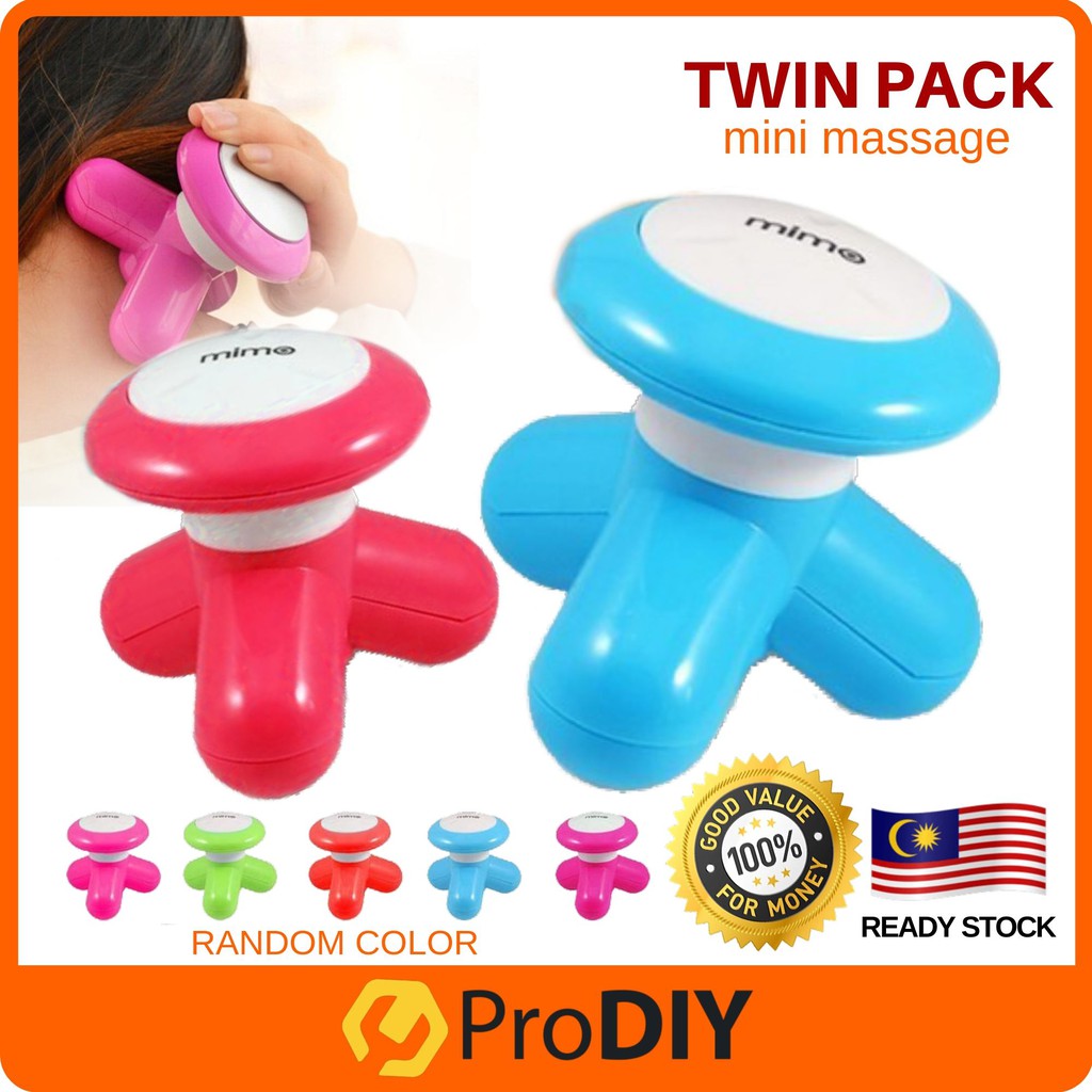 Twinpack MIMO XY3199 Mini Electric Neck Head Hand Massager ( Random