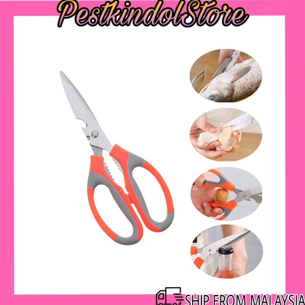 MultiFunction Kitchen Scissors Cutter Knife/Pisau Pemotong Gunting
