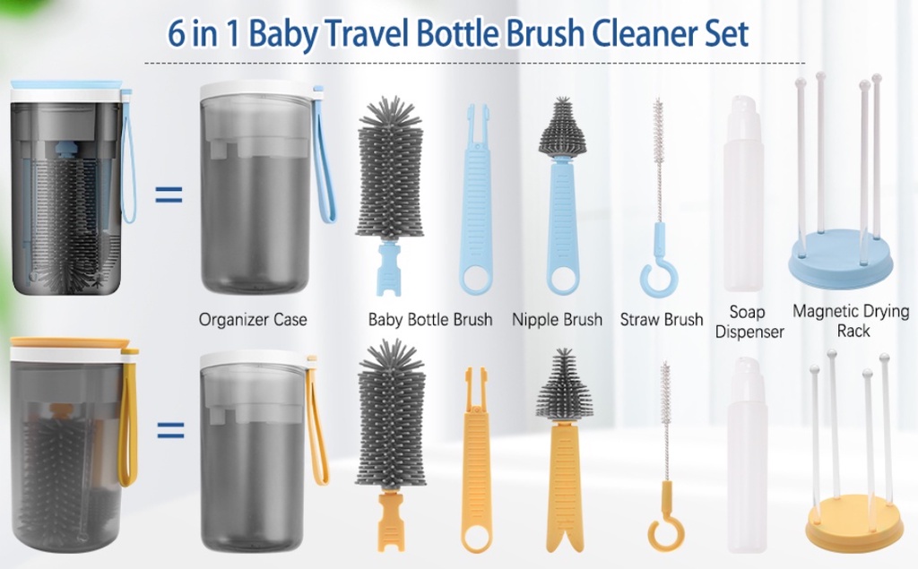 Portable Baby Bottle Brush Set – Supermamalab