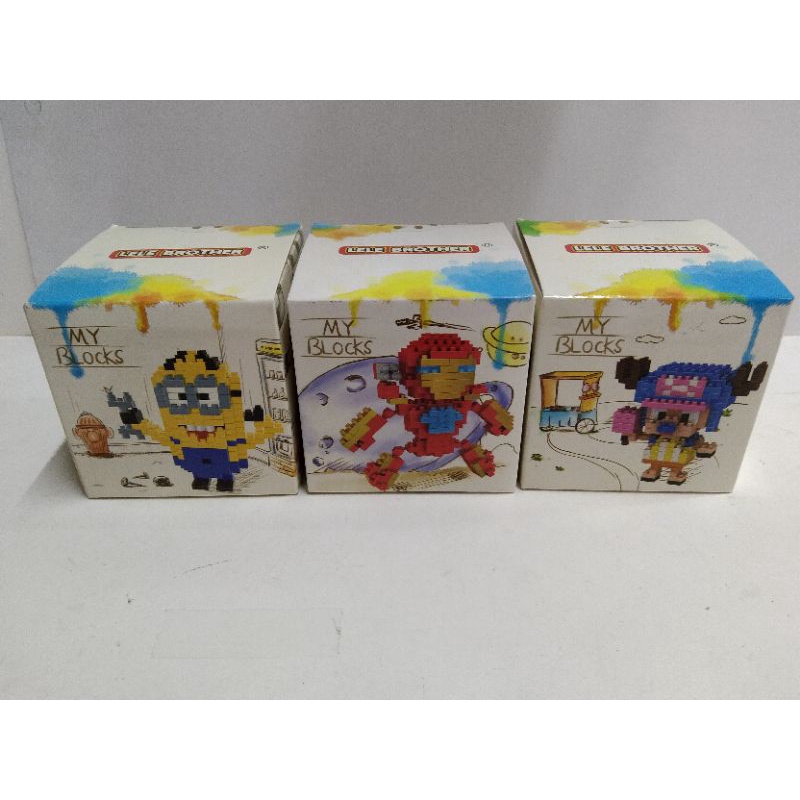 Lele Brothers MY Blocks Minions/ Iron man/Chopper | Shopee Malaysia