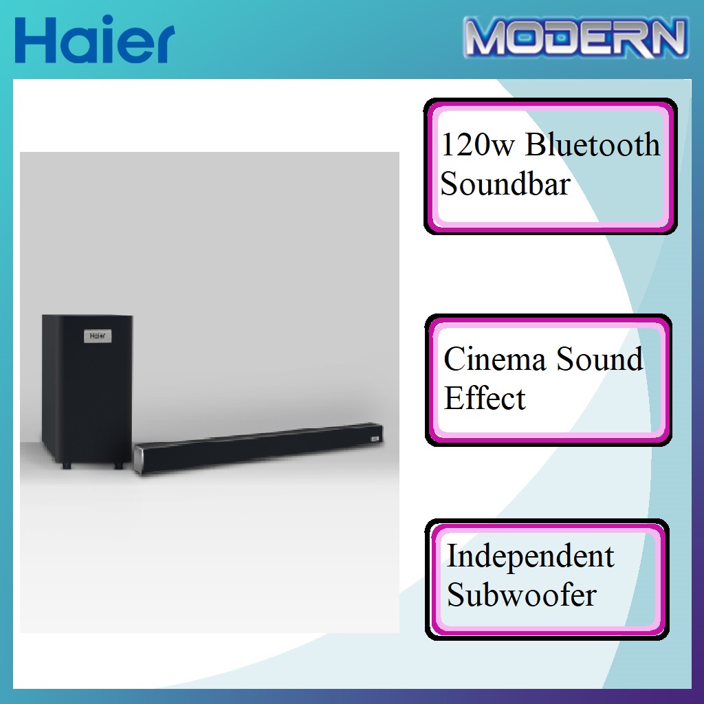 Haier Hsd3a040b 120w Powerful Soundbar With 7 Speaker Bluetooth Hdmi Arc Sound Bar 3325