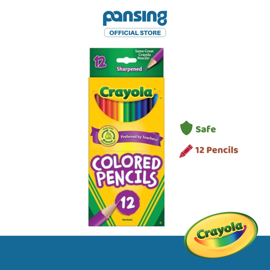 Crayola Colour Pencil Set 12's Color Pencil | Shopee Malaysia