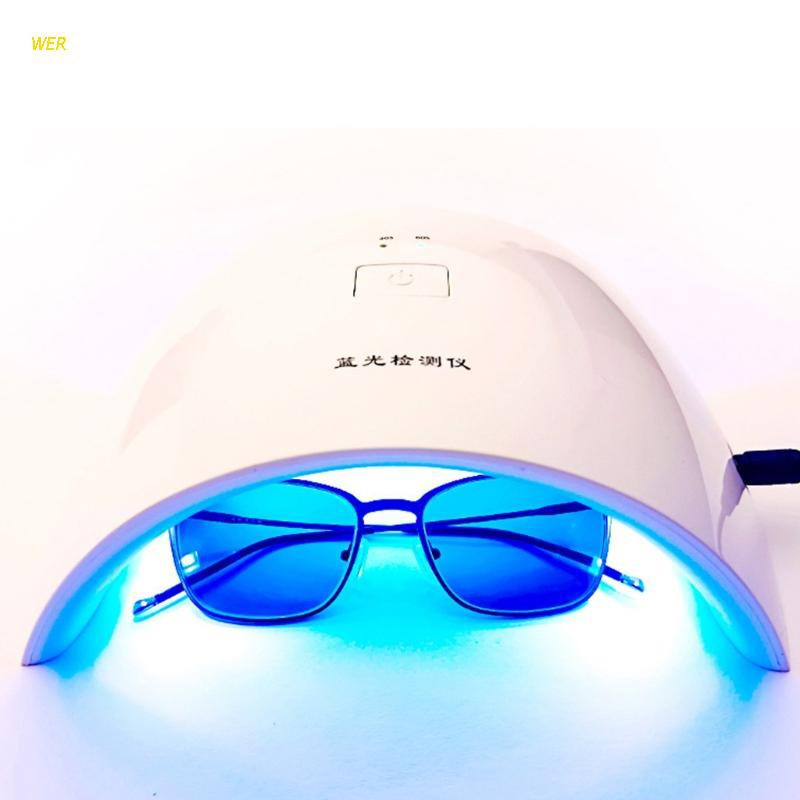 WER Color Changing Lens UV Tester Photochromic Lens Detector Anti Blueray Glasses Measurer with