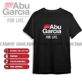 🔥 Baju Abu Garcia Fishing Short Sleeve Roundneck T Shirt Mancing T-shirt  100% Cotton Shirt Unisex Sale Tshirt Shirts
