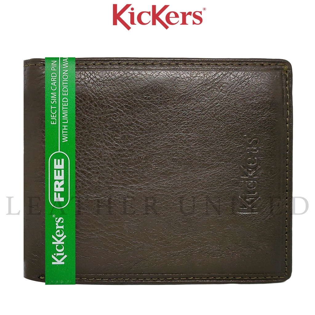 Kickers Genuine Top Grain Leather Iconic Logo With Eject Pin Short ...