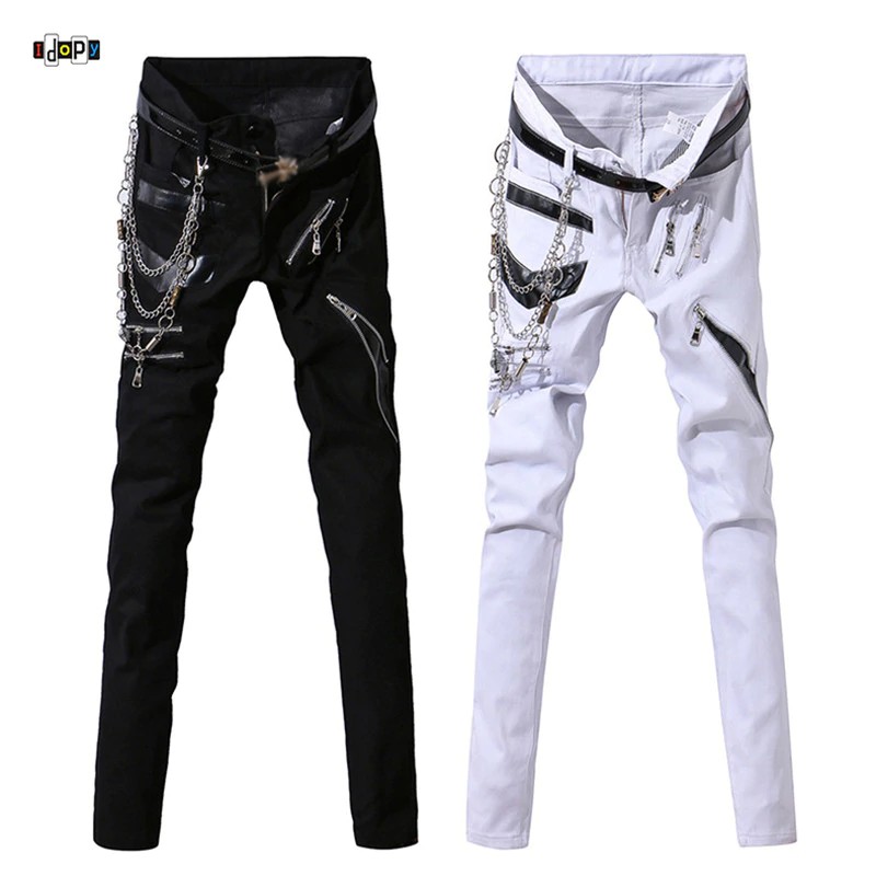 Hip hop domineering wolf head metal chain jeans chain accessories punk  trendy men's motorcycle design pants waist chain - AliExpress