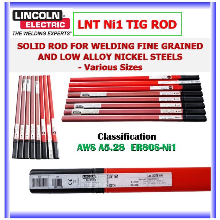 LINCOLN ELECTRIC LNT Ni1 (LNTNi1) , SOLID ROD FOR TIG WELDING FINE