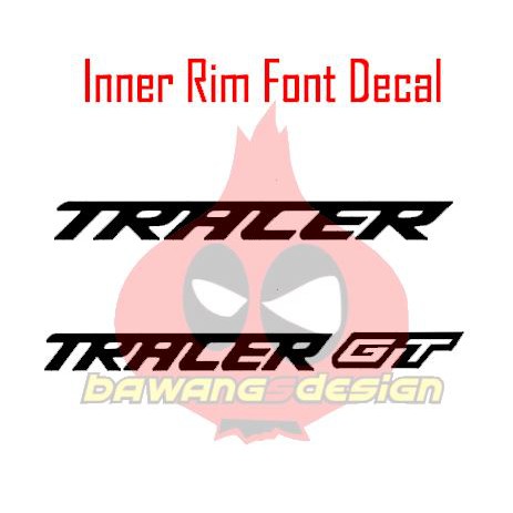 Inner Rim Font Decal Set For Tracer & Tracer GT Yamaha Superbike ...