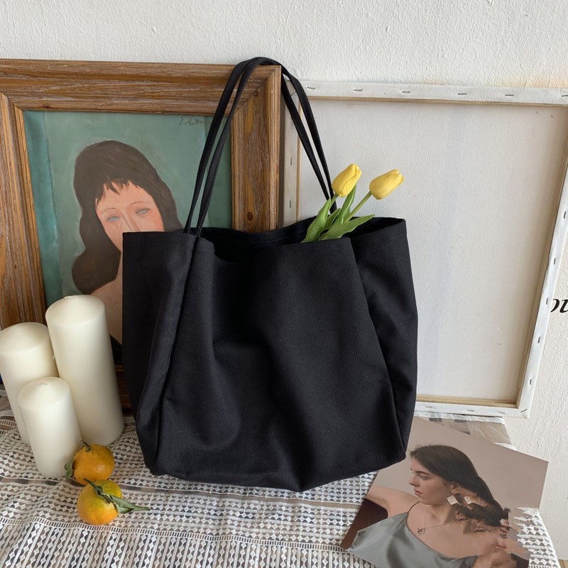 Korean Style Tote Bag Canvas Bag Shoulder Bag Cotton Fabric Bag Korean