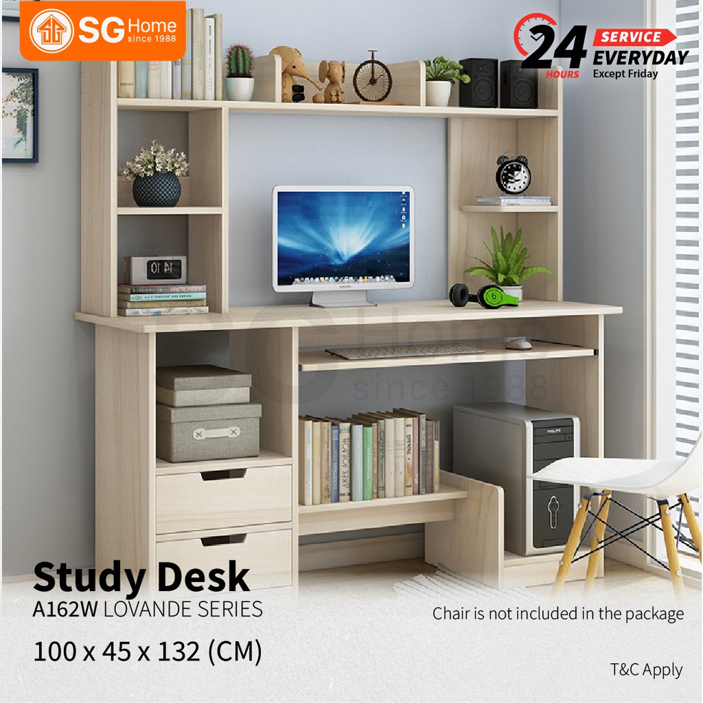 [READY STOCK] Study Writing Desk 100cm x 45cm x 132cm Computer Desk