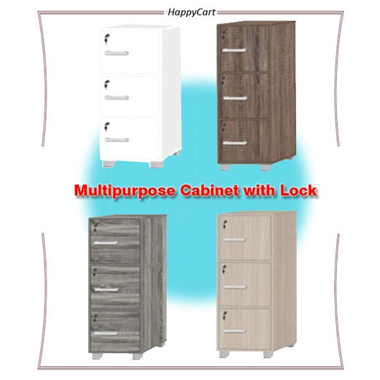 3 tier Multifunction Book Shelf / Multi-Purpose Cabinet / File Cabinet ...