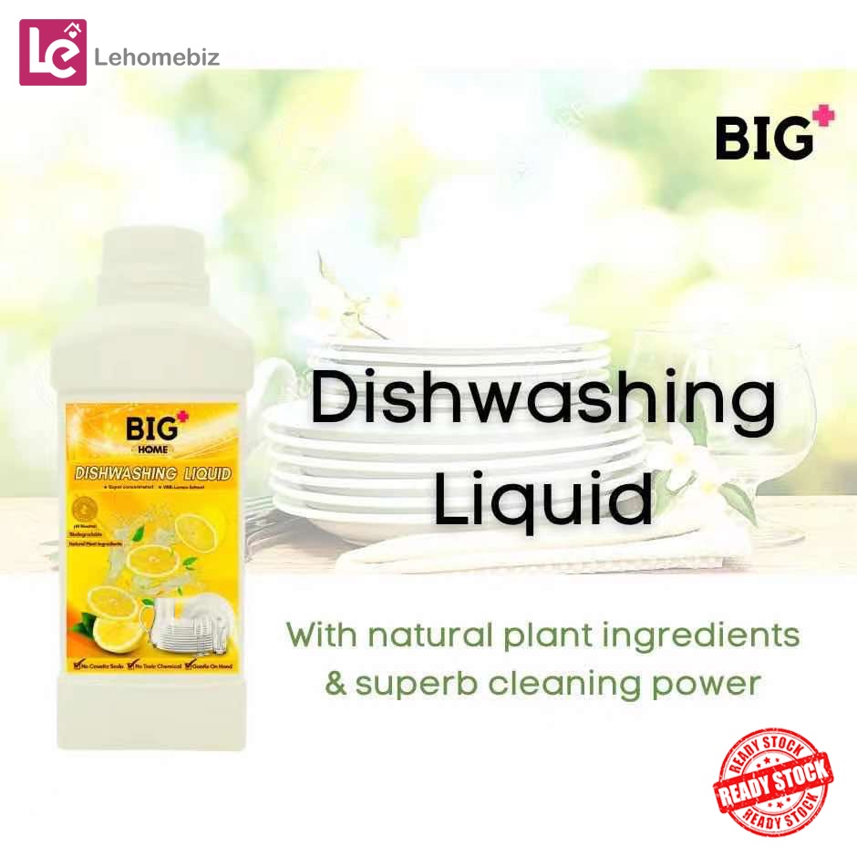 BIG+ Dishwashing Liquid (1000ml)Concentrated pH Neutral