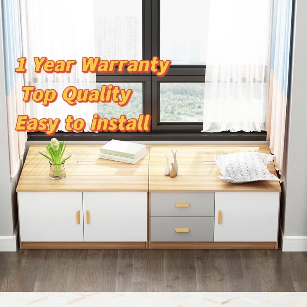 Bay window cabinet sill low floor balcony storage bedroom large ...