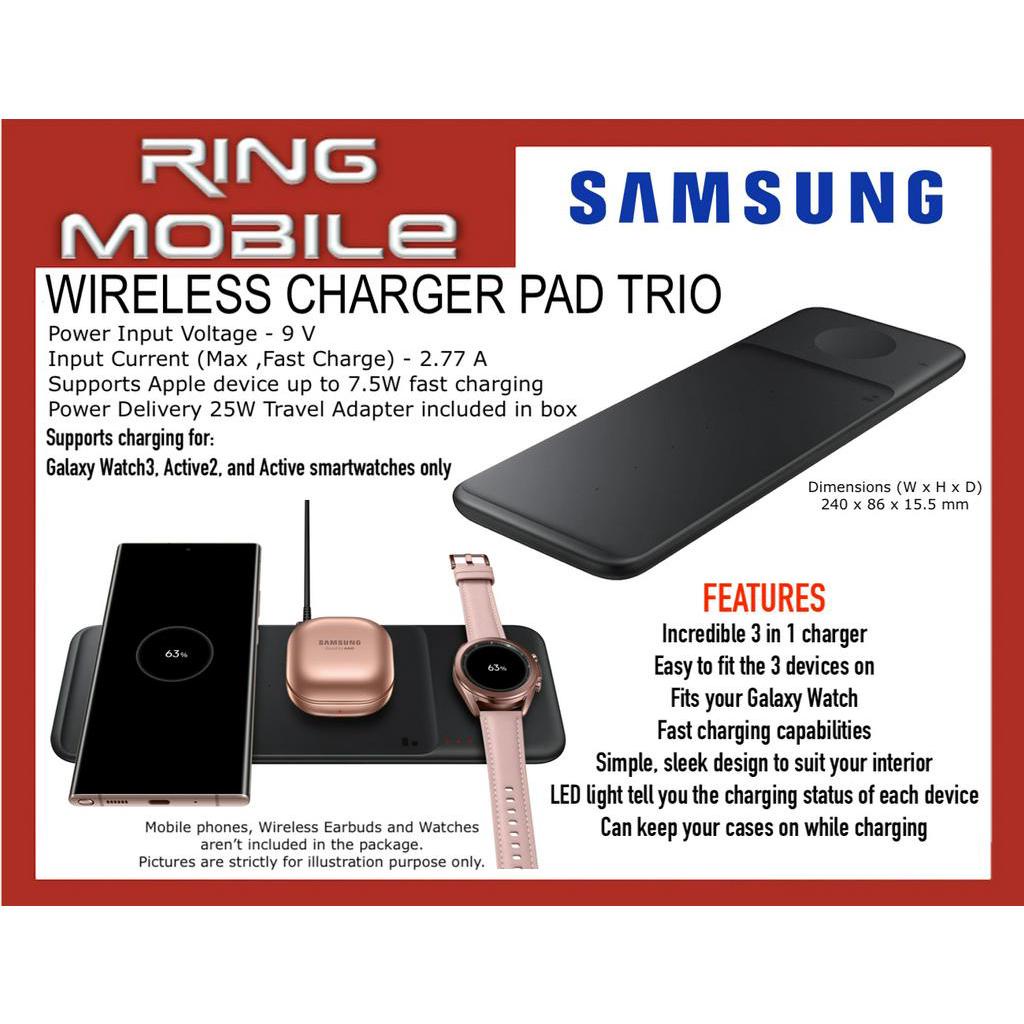 Original Samsung Wireless Charger Pad Trio Fast Wireless Charging