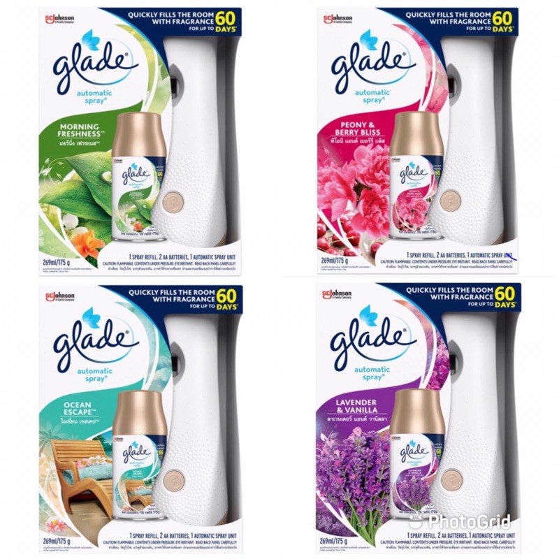 GLADE AUTOMATIC SPRAY 175G/269ML AUTOMATIC REFILL SCENTED GEL 180G